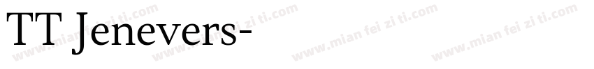 TT Jenevers字体转换